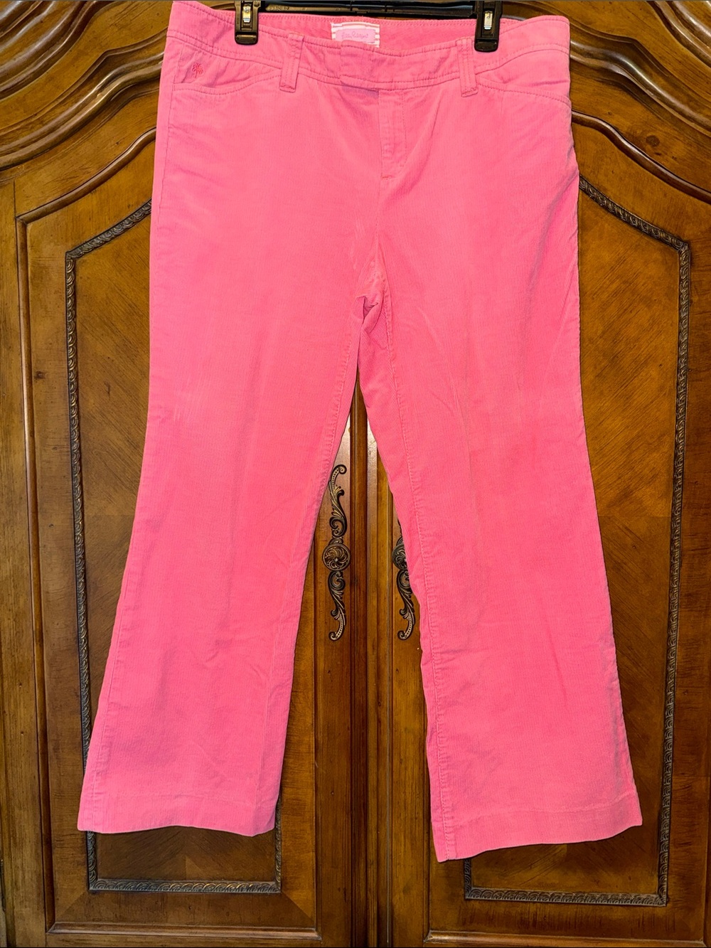 Lilly Pulitzer Bright Pink Corduroy Wide Leg Jeans